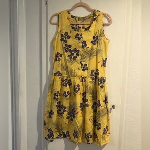Vintage Reyn Spooner -Yellow Floral Sleeveless Summer Dress